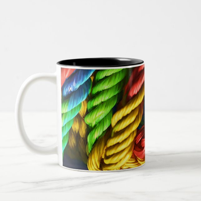Caneca De Café Em Dois Tons Dreamy Colorful Mug (Esquerda)