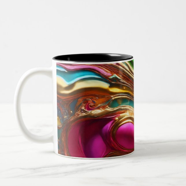 Caneca De Café Em Dois Tons : Dreamy Colorful Mug (Esquerda)