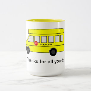 Caneca De Café Em Dois Tons Driver de Barramento Escolar e Mug Aide