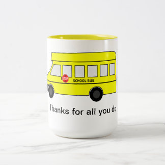 Caneca De Café Em Dois Tons Driver de Barramento Escolar e Mug Aide