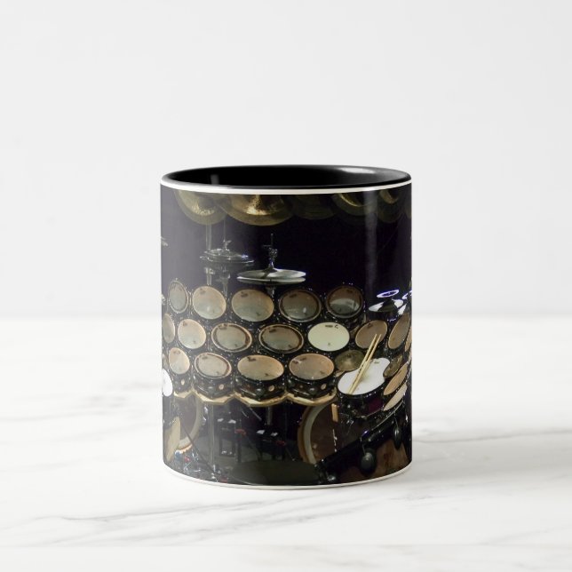 Caneca De Café Em Dois Tons Drums Power (Centro)