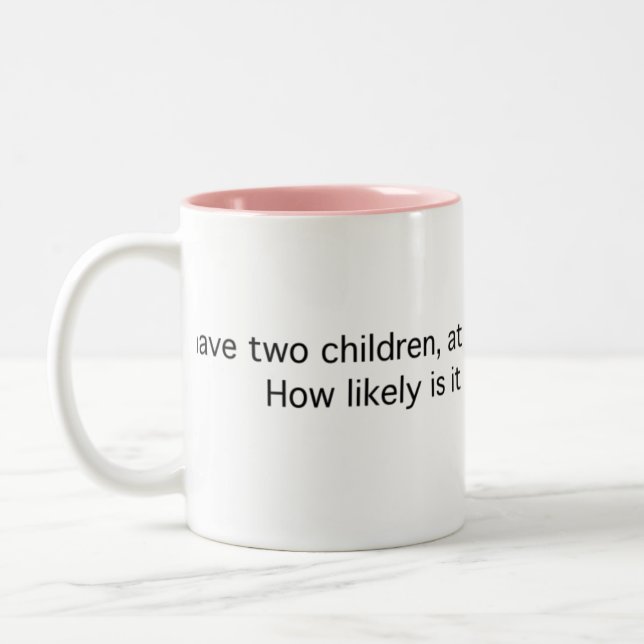 Caneca De Café Em Dois Tons Duas crianças, uma uma menina (Esquerda)