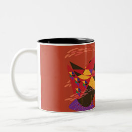 Caneca De Café Em Dois Tons Duas Mulheres Negras Elegantes