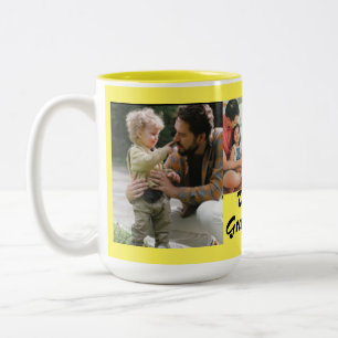 Caneca De Café Em Dois Tons Duas Tons Mug O melhor vovô já 4 fotos amarelas