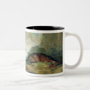 Caneca De Café Em Dois Tons Duelo de Francisco Jose de Goya y Lucientes   com