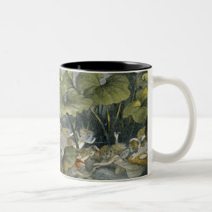 Caneca De Café Em Dois Tons Duendes de madeira no jogo, ilustração de 'em