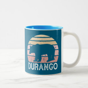 Caneca De Café Em Dois Tons Durango Colorado Retro Bear
