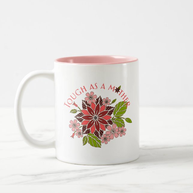 Caneca De Café Em Dois Tons Duro como mãe (Esquerda)