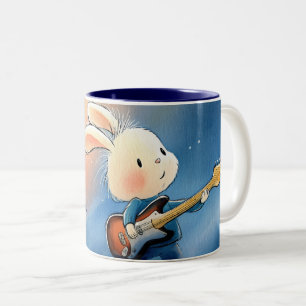 Caneca De Café Em Dois Tons Duro Riff ou Ir para casa com caneca de dois tons