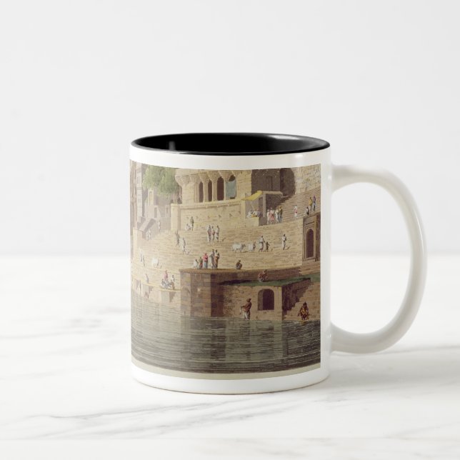 Caneca De Café Em Dois Tons Dusasumade Gaut, em Benares no rio Ganges, f (Direita)