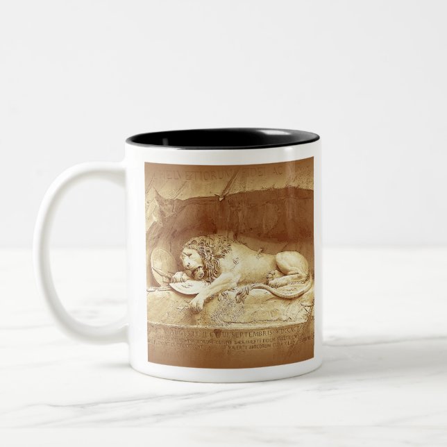 Caneca De Café Em Dois Tons Dying Lion of Luzern - Löwendenkmal (Esquerda)