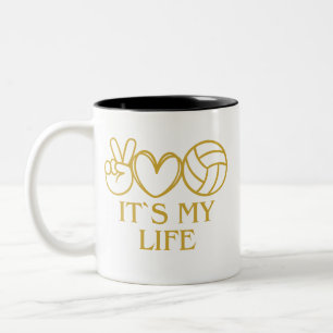 Caneca De Café Em Dois Tons é a minha vida, voleibol