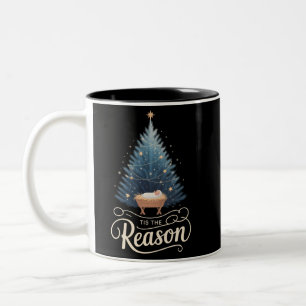 Caneca De Café Em Dois Tons É a Razão Bíblia de Natal Religioso Cristão