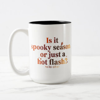 Caneca De Café Em Dois Tons É a Temporada Assustadora ou Só um Repentino Calor
