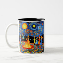 Caneca De Café Em Dois Tons E as bruxas dançaram