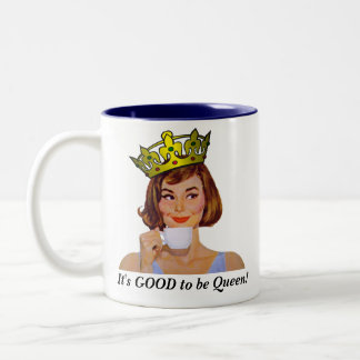 Caneca De Café Em Dois Tons É BOM ser rainha!