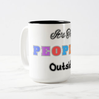 Caneca De Café Em Dois Tons É Demais Pessoas Lá Fora