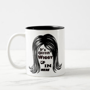 Caneca De Café Em Dois Tons É Getting Wiggy acima dentro aqui