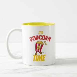 Caneca De Café Em Dois Tons É Hora de Pipoca Engraçado
