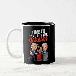 Caneca De Café Em Dois Tons É hora de Trump tirar o lixo
