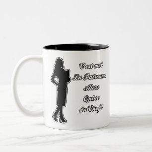 CANECA DE CAFÉ EM DOIS TONS É MIM A PROPRIETÁRIA, ENTÃO OPINE DO CHEFE