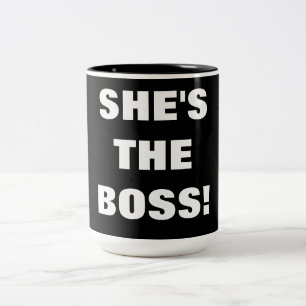 CANECA DE CAFÉ EM DOIS TONS É O CHEFE