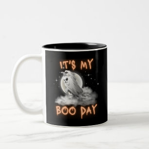 Caneca De Café Em Dois Tons É o meu dia Legal de Dia das Bruxas, Aniversário B