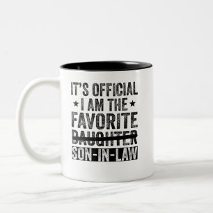 Caneca De Café Em Dois Tons É oficial, sou o genro favorito Legal