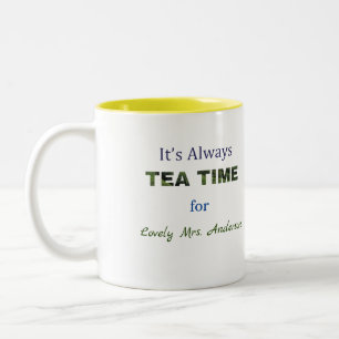 Caneca De Café Em Dois Tons É sempre hora do chá