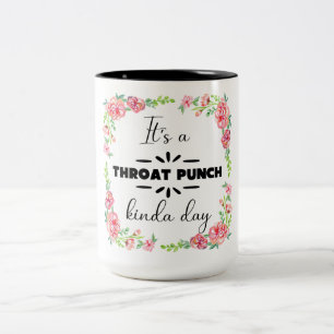 Caneca De Café Em Dois Tons É um dia de picada de garganta
