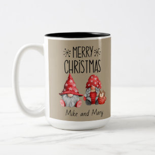 Caneca De Café Em Dois Tons É um Natal entre o Sr. e a Sra. Gnome
