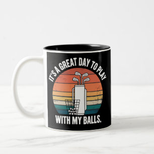 Caneca De Café Em Dois Tons É Um Ótimo Dia Para Brincar Com As Minhas Bolas Go