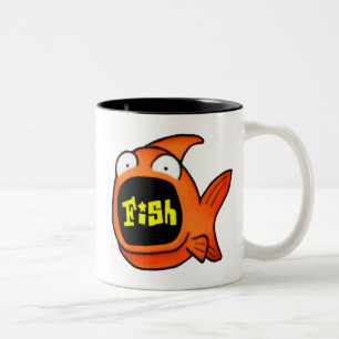 Caneca De Café Em Dois Tons É um peixe