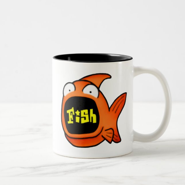 Caneca De Café Em Dois Tons É um peixe (Direita)