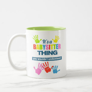 Caneca De Café Em Dois Tons É uma coisa de Babysitter que você não entender