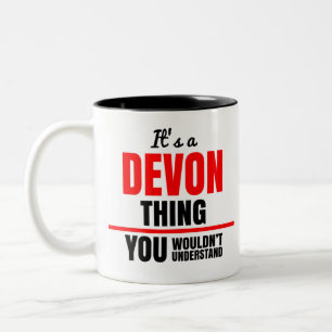 Caneca De Café Em Dois Tons É uma coisa Devon que você não entenderia