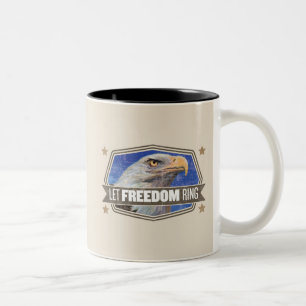 Caneca De Café Em Dois Tons Eagle-Deixe o anel da liberdade