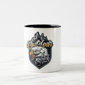 Caneca De Café Em Dois Tons eagle out door mountains