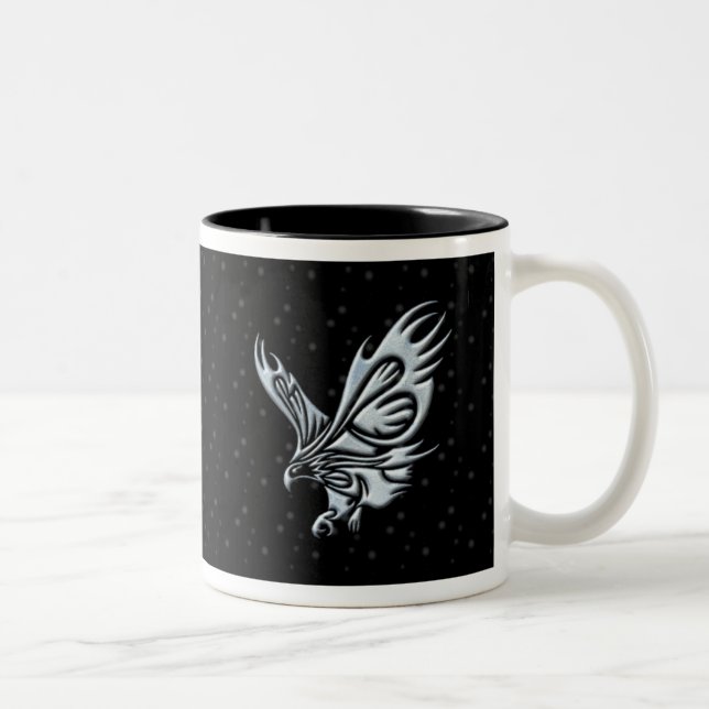 Caneca De Café Em Dois Tons Eagle tribal (Direita)