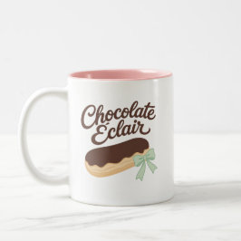 Caneca De Café Em Dois Tons Éclair de Chocolate - Delicioso Doce Coquete