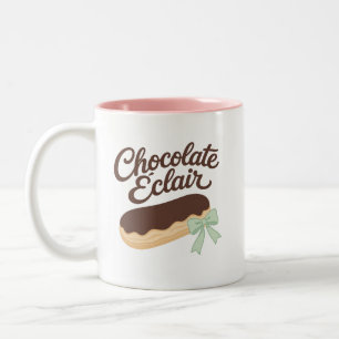 Caneca De Café Em Dois Tons Éclair de Chocolate - Delicioso Doce Coquete