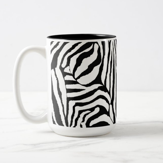 Caneca De Café Em Dois Tons Eclectic Animal Prints Two-Tone Mug - 15 oz (Esquerda)