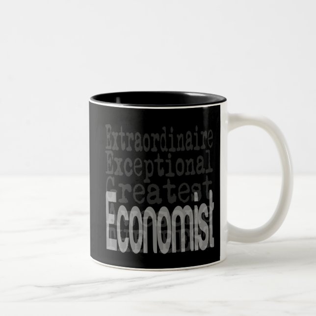 Caneca De Café Em Dois Tons Economista Extraordinário (Direita)