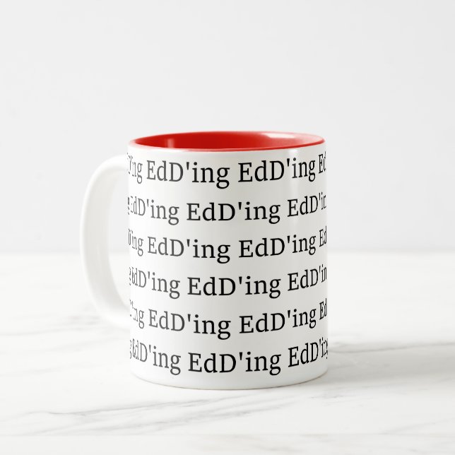 Caneca De Café Em Dois Tons EdD'ing (Frente Esquerda)