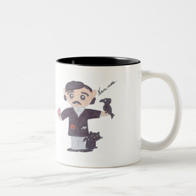 Caneca De Café Em Dois Tons Edgar Allan Poe (Direita)