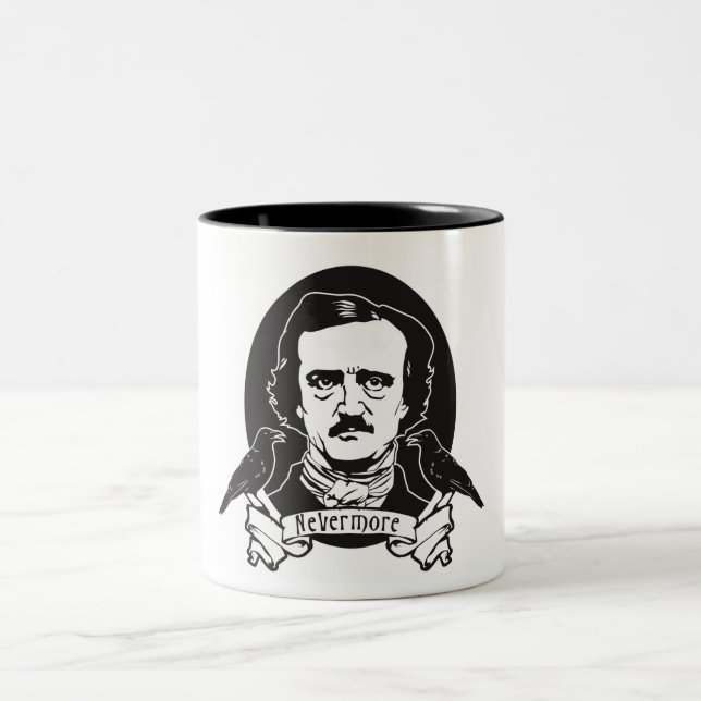 Caneca De Café Em Dois Tons Edgar Allan Poe (Centro)