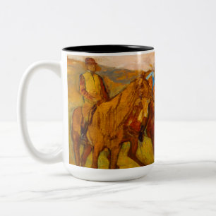 Caneca De Café Em Dois Tons Edgar Degas Antes da Corrida