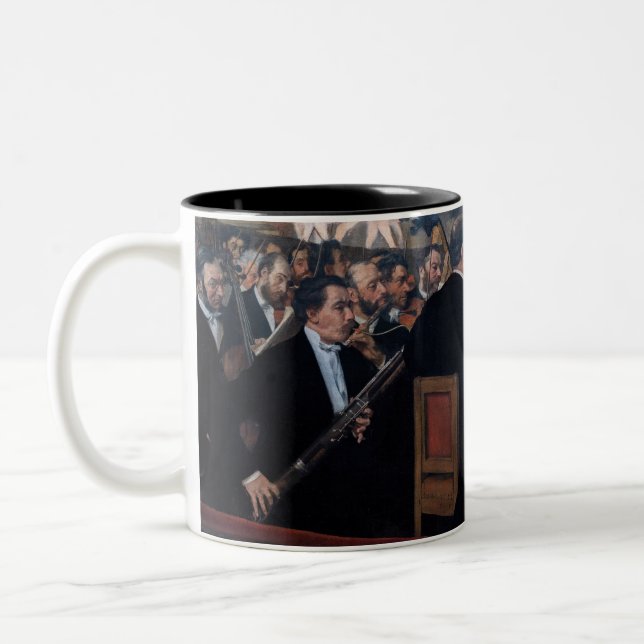 Caneca De Café Em Dois Tons Edgar Degas - Orquestra na Ópera (Esquerda)