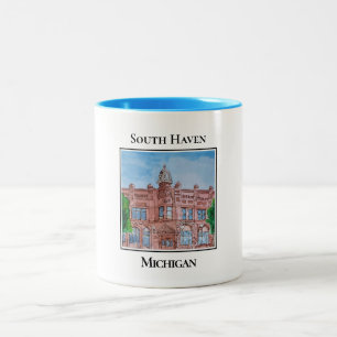 Caneca De Café Em Dois Tons Edifício Clementine, Haven Michigan
