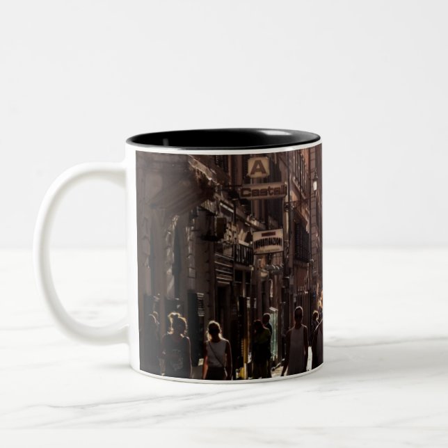Caneca De Café Em Dois Tons Edifícios de Nápoles (Esquerda)